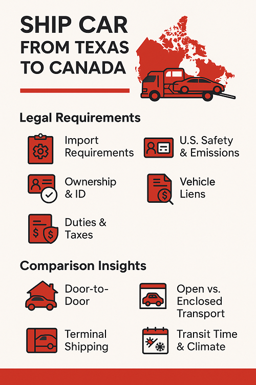 How to Ship Car from Texas to Canada